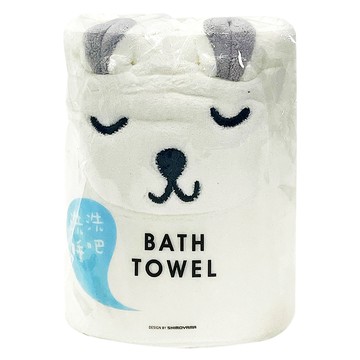 SHIMOYAMA 瞌睡白熊造型超細纖維浴巾 60*120cm  1條