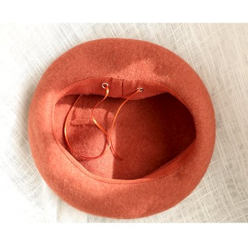 【可調節抽繩】韓版秋冬蓓蕾帽畫家帽網紅軟妹可愛立體羊毛貝雷帽1入