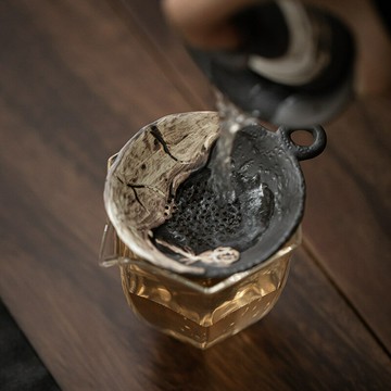 『百貨屋二號』侘寂風復古陶瓷過濾組 全瓷一體茶漏茶隔過濾茶葉功夫茶道零配