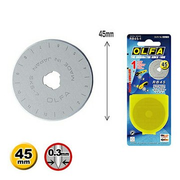 【文具通】OLFA 拼布刀片 RB45-1 RTY-2/G,RTY-2/DX,及45-C用 1片入 B4010450【APP滿額下單4%點數(單一帳號最高1000點)】7/31止