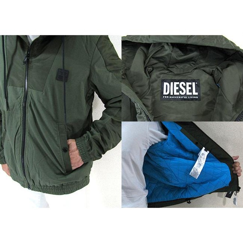 DIESELディーゼル】メンズ フーデッドブルゾン-