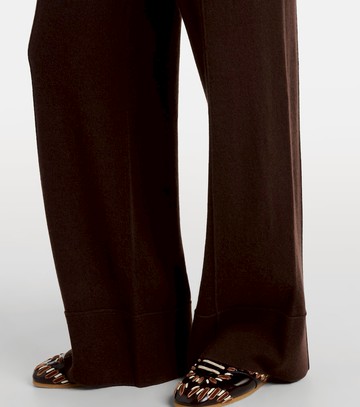 Jardin des Orangers High-rise wool and cashmere wide-leg pants