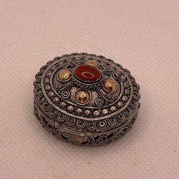 Vintage 縲絲鑲石 銀飾品盒