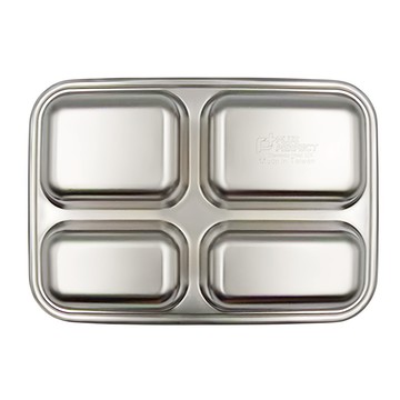 PLUS PERFECT 理想 極緻316不銹鋼四格餐盤 無蓋 25cm  不鏽鋼 銀色  1個
