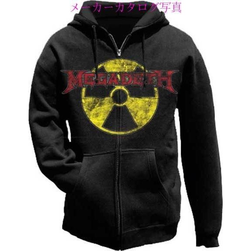 MEGADETH メガデス MEGADETH ZIP HOODIE オフィシャル バンド ZIP-UP パーカー | LINEショッピング