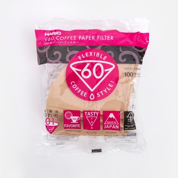 HARIOV60無漂白01濾紙100張