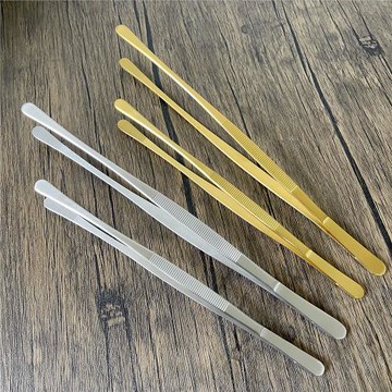 韓式不銹鋼加長款烤肉夾子窄夾子烤肉店專用夾子料理長夾子30cm
