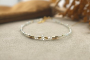 手鍊 海藍寶 月光石 天然石 - 寵愛 -