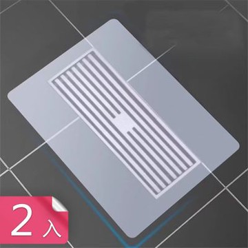 【荷生活】透明加大方形輕薄貼合地漏防臭墊 自由裁切密封防蟲矽膠地漏墊-2入組