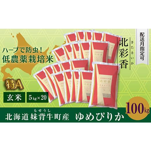 ふるさと納税 北海道 妹背牛町 B100 令和５年産 妹背牛産新米玄米100kg〈一括〉1月発送