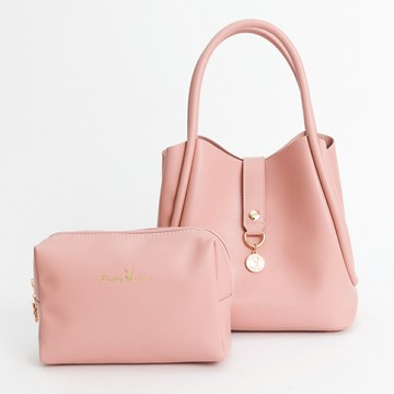 PLAYBOY - 手提包附長背帶 Cheerful系列 - 粉色