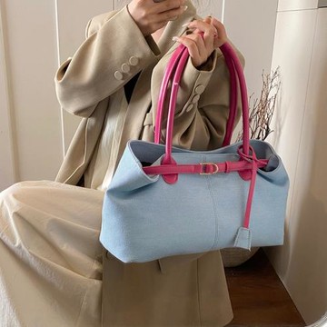 手提大容量褶皺托特包2025春季新款上班通勤單肩包時尚休閑腋下包