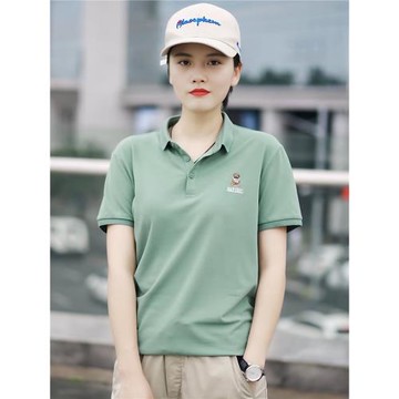 時尚潮牌POLO衫女士薄款短袖2025新款夏季上衣男女穿美式休閑t恤