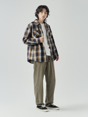 天絲棉軟料直筒牛仔褲