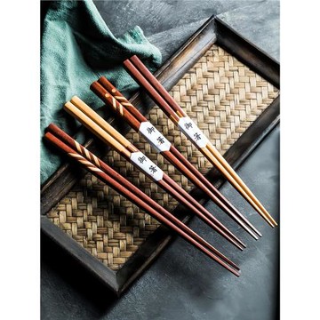 尖頭筷子榫卯筷子木質餐具碗筷一人一筷木筷家用個人專用日式實木