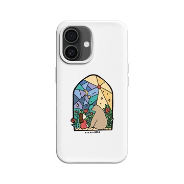 iPhone 16 SolidX 白 - 咻咻熊 XiuXiubear - 窗裡的日月