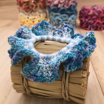 髮箍-彩色束髮帶和鬆緊帶-鉤針髮飾