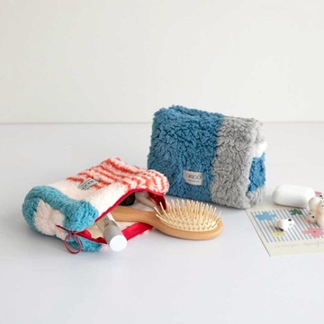 【預購】韓系舒絨收納包 慵懶灰