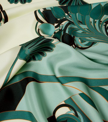 La DoubleJ Fringed printed silk twill scarf