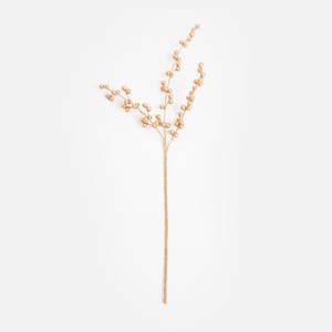 節慶人造枝花金色小莓果75cm 無葉片