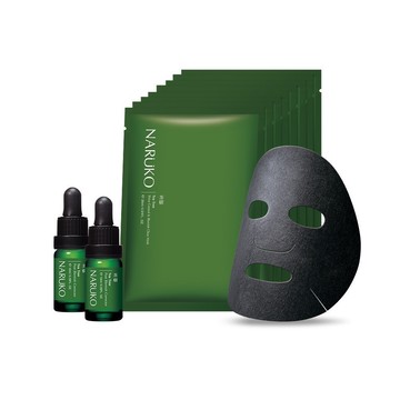 【NARUKO牛爾】天王美白必買組(茶樹痘印美白寶10mlx2+茶樹神奇痘痘黑面膜8片)