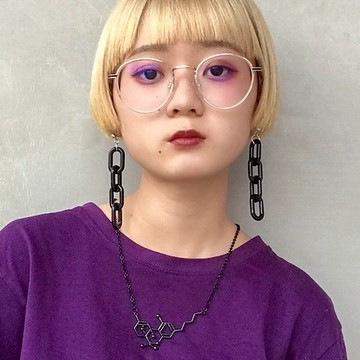 全館最高折400元【 穿穿trytry】暗黑系 黑色 粗鍊條 耳環 耳針 耳夾 飾品 甜酷風 氣質 搖滾 龐克