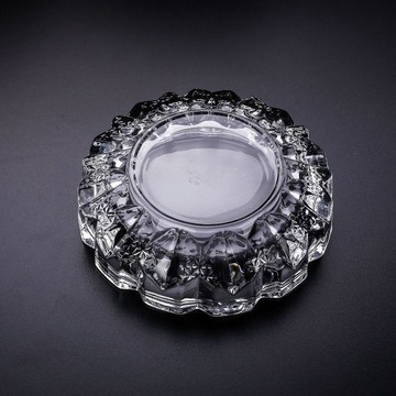 【臺灣出貨 免運】小號菸灰缸創意個性加厚酒店賓館家用菸缸玻璃水晶辦公室酒店客廳