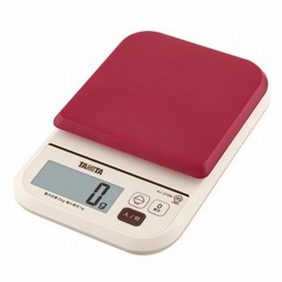 タニタ KJ-210M-RD デジタルクッキングスケール レッド