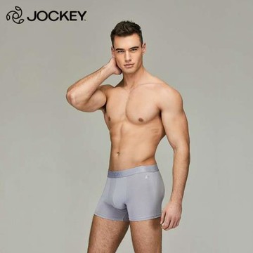 2條裝JOCKEY內褲男品牌旗艦店男士平角內褲高密度面料男四角褲