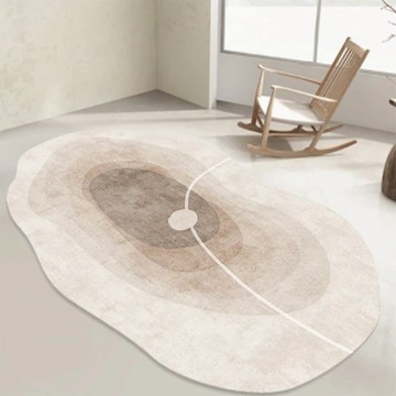 AFAMIC 艾法 地板防刮 桌椅地墊/水晶絨印花地毯  120 x 80 x 0.6cm  咖暈