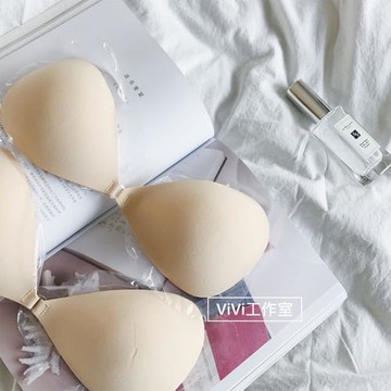 隱形文胸小胸聚攏防滑乳貼無肩帶內衣透氣薄款露背無痕泳衣胸貼