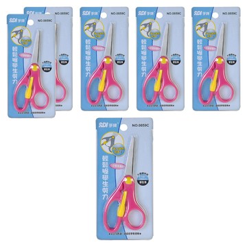 SDI 手牌 5 1/2吋輕鬆握學生剪刀 0859C 140mm  顏色隨機  6支