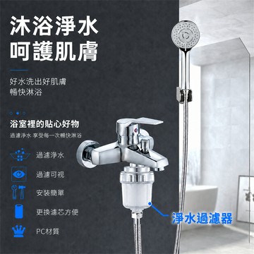 蓮蓬頭淨水器 沐浴過濾器 蓮蓬頭過濾器 可換濾芯淨水器 浴室用水過濾器 鐵鏽泥沙過濾器 蓮蓬頭過濾濾芯