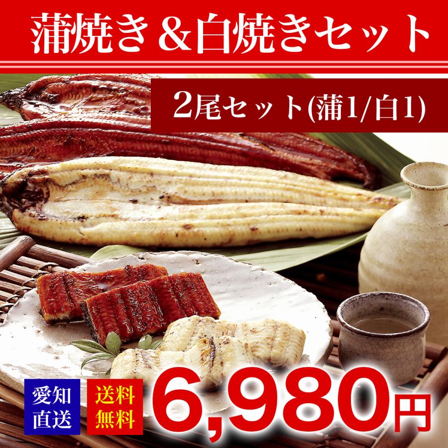 愛知県産特選うなぎ蒲焼き＆白焼きセット　2尾セット(蒲1 白1)　土用の丑の日　2023　ギフト　国産　 ウナギ 鰻 お取り寄せ 人気　お祝　お歳暮　お中元