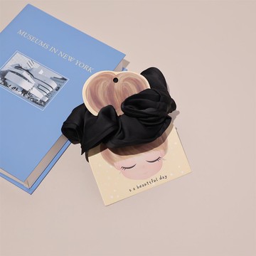 經典緞面大圈束（黑）