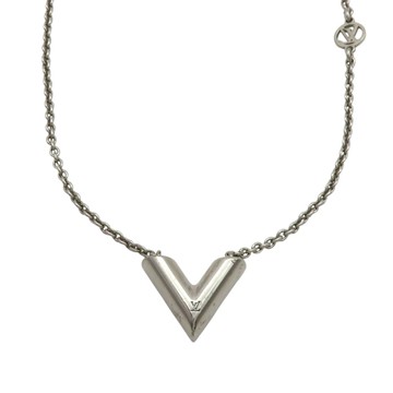 【二手名牌BRAND OFF】LOUIS VUITTON LV 路易威登 銀色鍍金 Essential V 項鍊 M63197