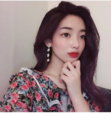 韓國訂單復古水晶流蘇款日系紅人款少女仙女耳墜耳環耳飾1入