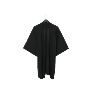 Back to Green-日本透膚羽織 低調黑 花草章tf-38/vintage kimono