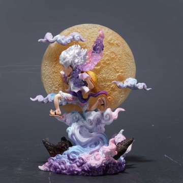 海賊王 奔月路飛 Q版可發光盒裝動漫模型雕像桌面擺件