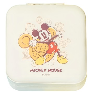 Disney 迪士尼 甜蜜夢境系列 拉鍊飾品盒 BF159B-1 10 x 10cm  米奇鬆餅