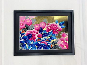 和服藝術 25 復古面料和服友禪壁掛室內日本現代喬遷慶典日本製造