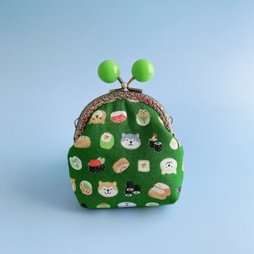 小彩虹糖果口金零錢包-柴柴握壽司