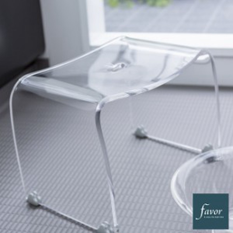 Favor フェイヴァ バスチェア Mサイズ 透明のバススツール シンプルなデザイン アクリル お風呂のチェア おしゃれ お風呂用品 即納 通販 Lineポイント最大1 0 Get Lineショッピング