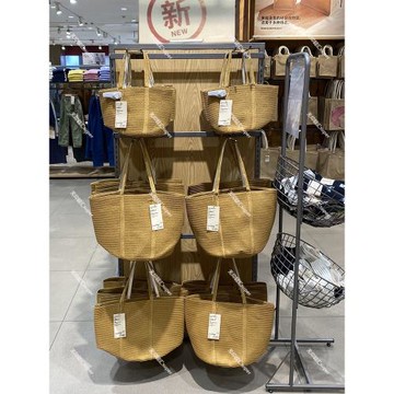 無印日式單肩編織包紙編托特包通勤包女手提包大容量草編包包男