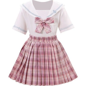 9516 用戶留存📝女童夏季學院風套裝26新款兒童夏裝短袖jk百褶裙兩件套HA3L