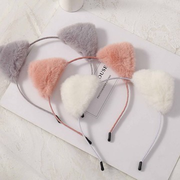 貓耳朵發箍女毛茸茸韓國可愛頭箍超萌壓發卡子氣質網紅百搭頭飾