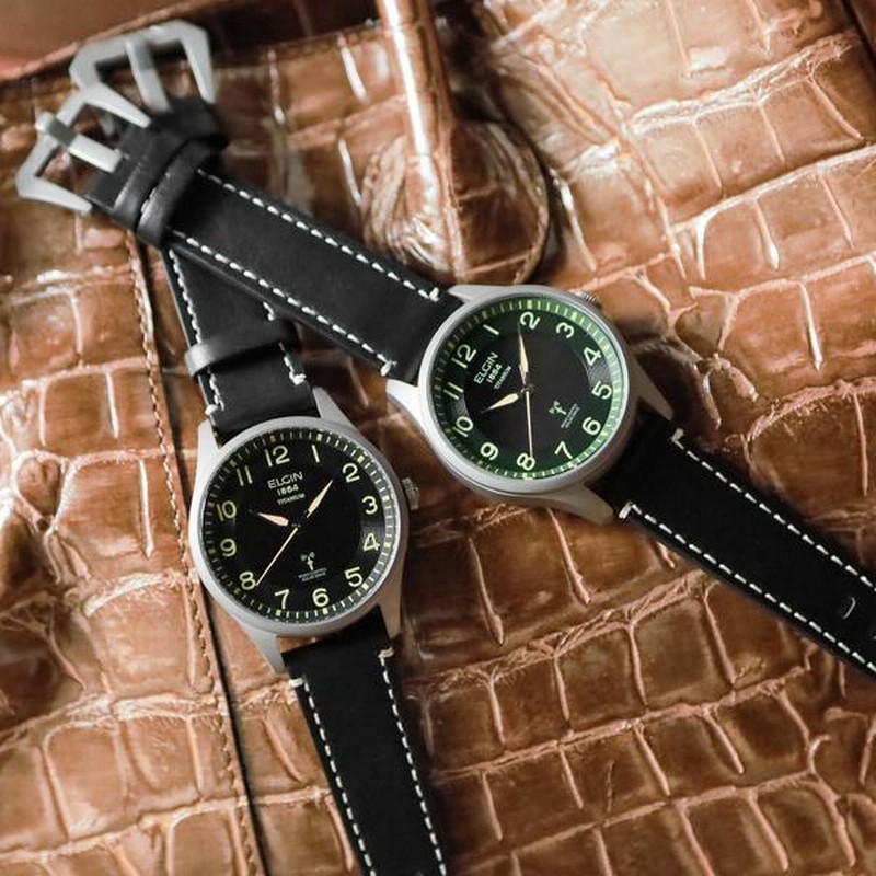 エルジン ELGIN INFINITY 電波ソーラーウォッチ 腕時計 チタン製