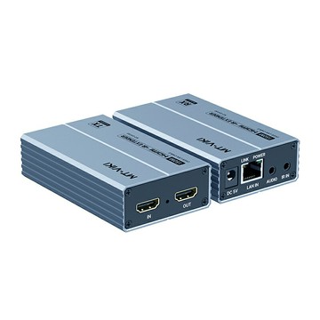 【易控王】150M HDMI+IR網路延伸器 延長器 CAT5e 外接電源 音訊輸出 (40-171-11)