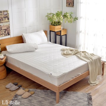 【Great Living格蕾寢飾】義大利La Belle 純白素雅 雙人平面式防潑水保潔墊