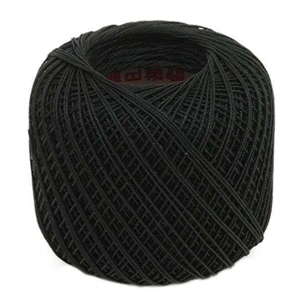 オリムパス製絲 タティングレース糸 細 レース糸 ブラック 系 約40m 3玉セット